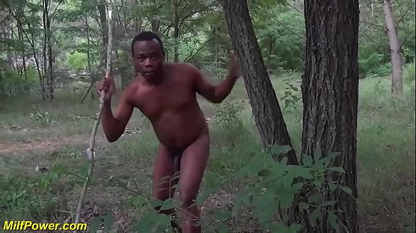 busty milf outdoor fucked by crazy bushman